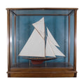1895 Americas Cup Challenger Valkyrie III Ship Model and Display Case