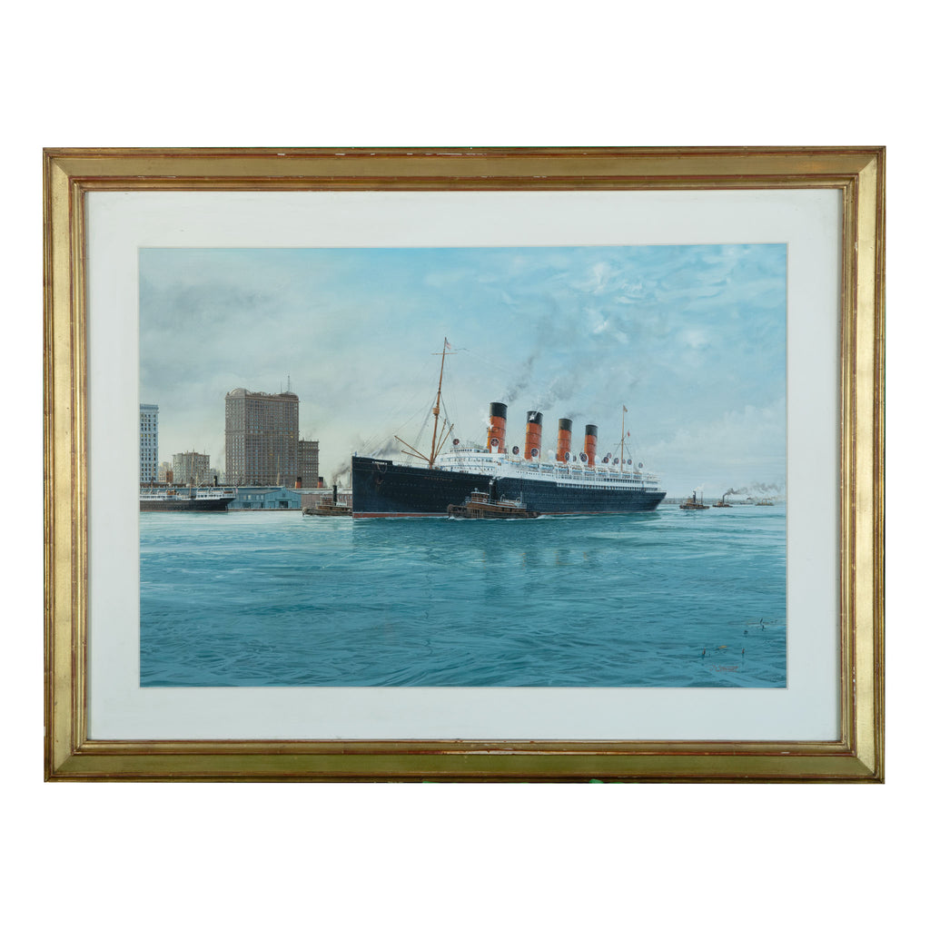 Painting of the Mauritania Artist J. Stewart