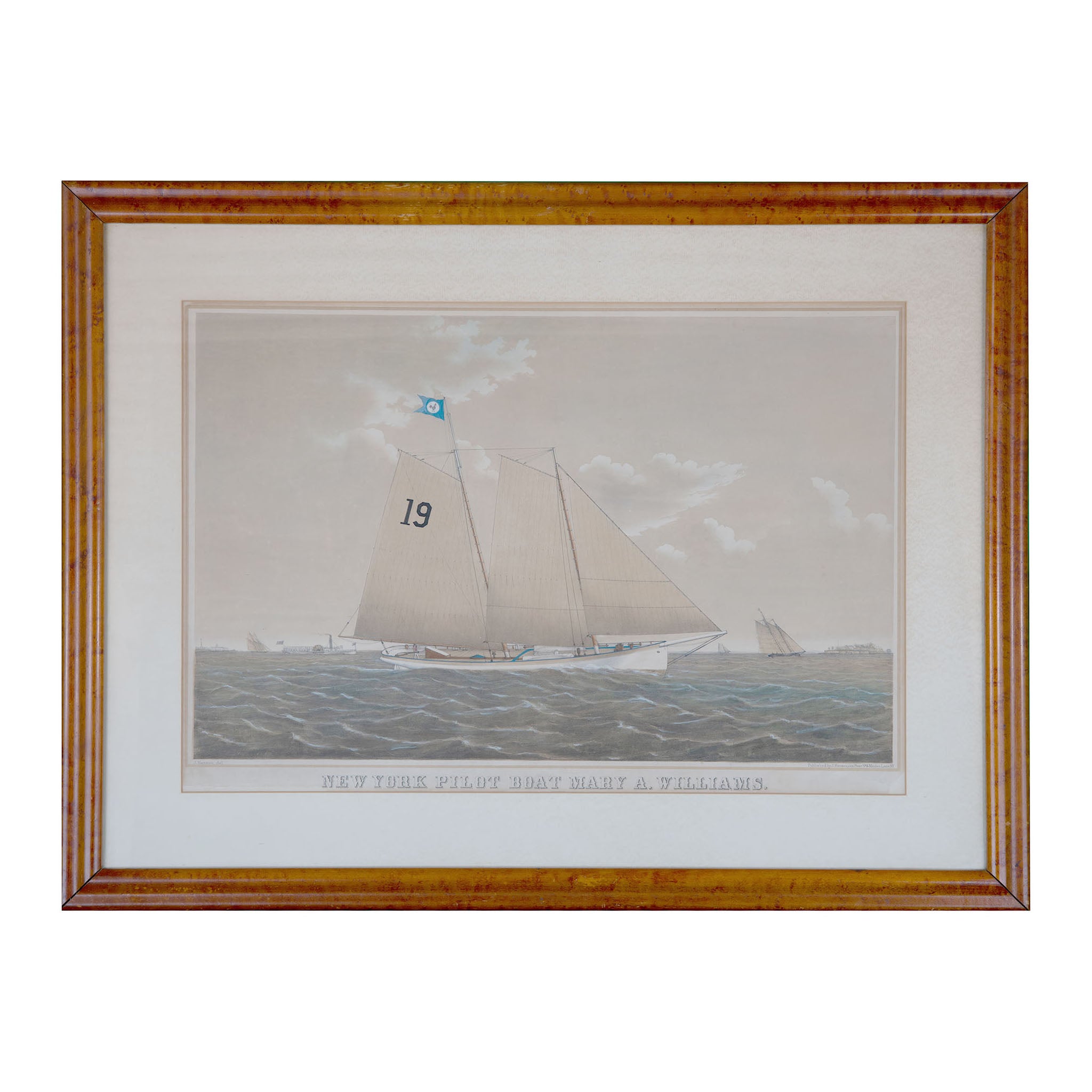 New York Pilot Boat Mary A. Williams J. Hansen, del. Published by J. Hansen,cor. Pear St & Maiden Lane NY