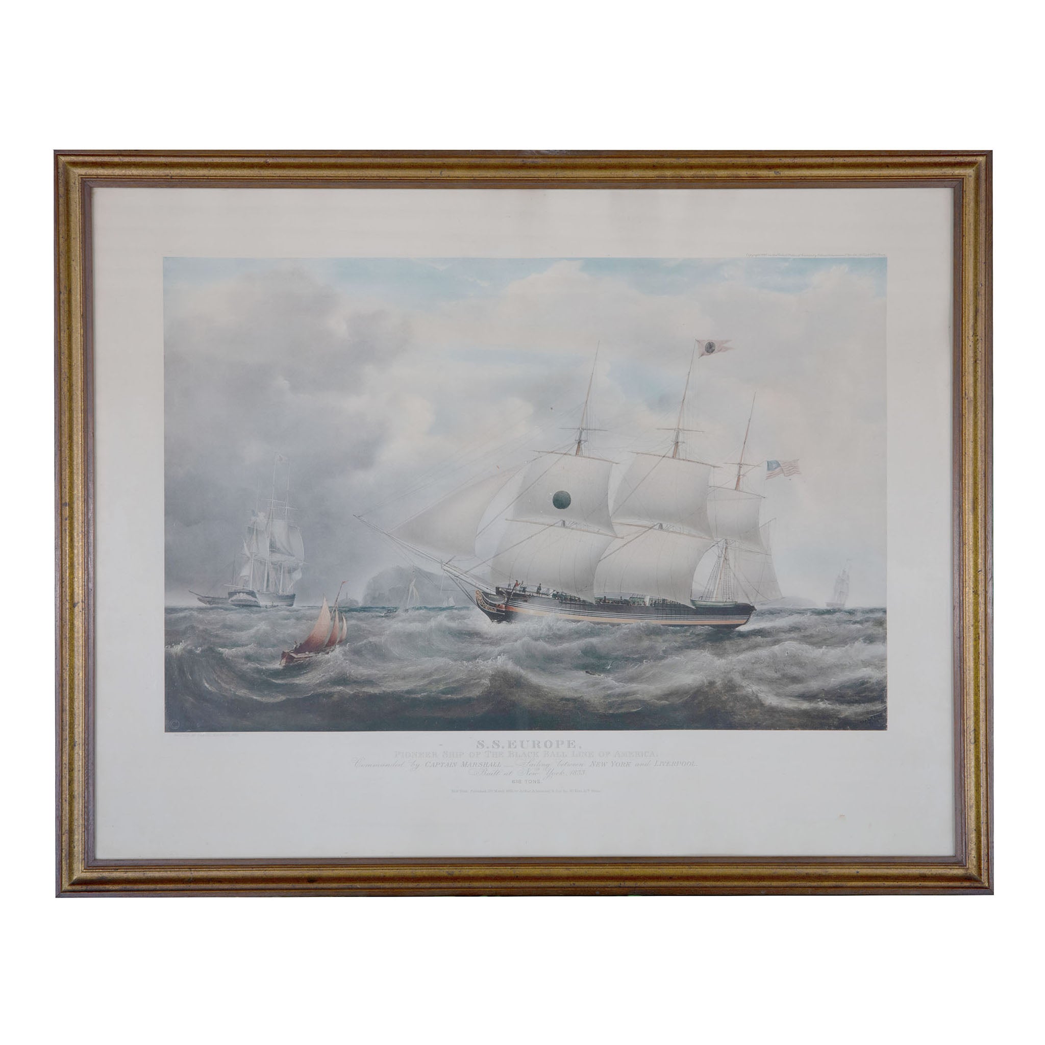 S.S. Europe, Black Ball Line by Samuel Walters