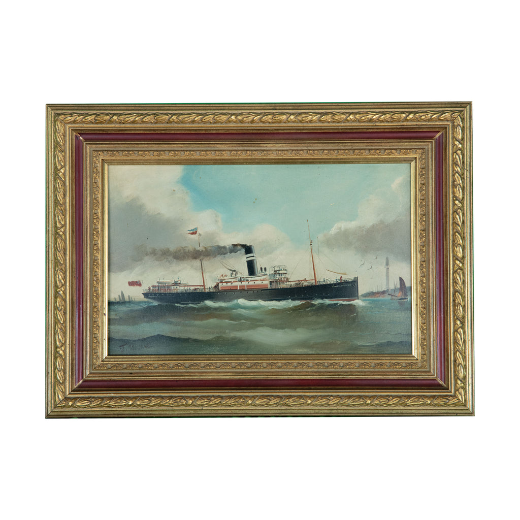 Maritime Steamship Portrait on Academy Board