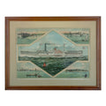 Vintage Framed Lithograph: Iron Steam-Boat Company of New York