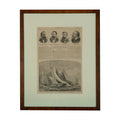 Framed Vintage Harper's Weekly Print: "The Race for the America Cup"