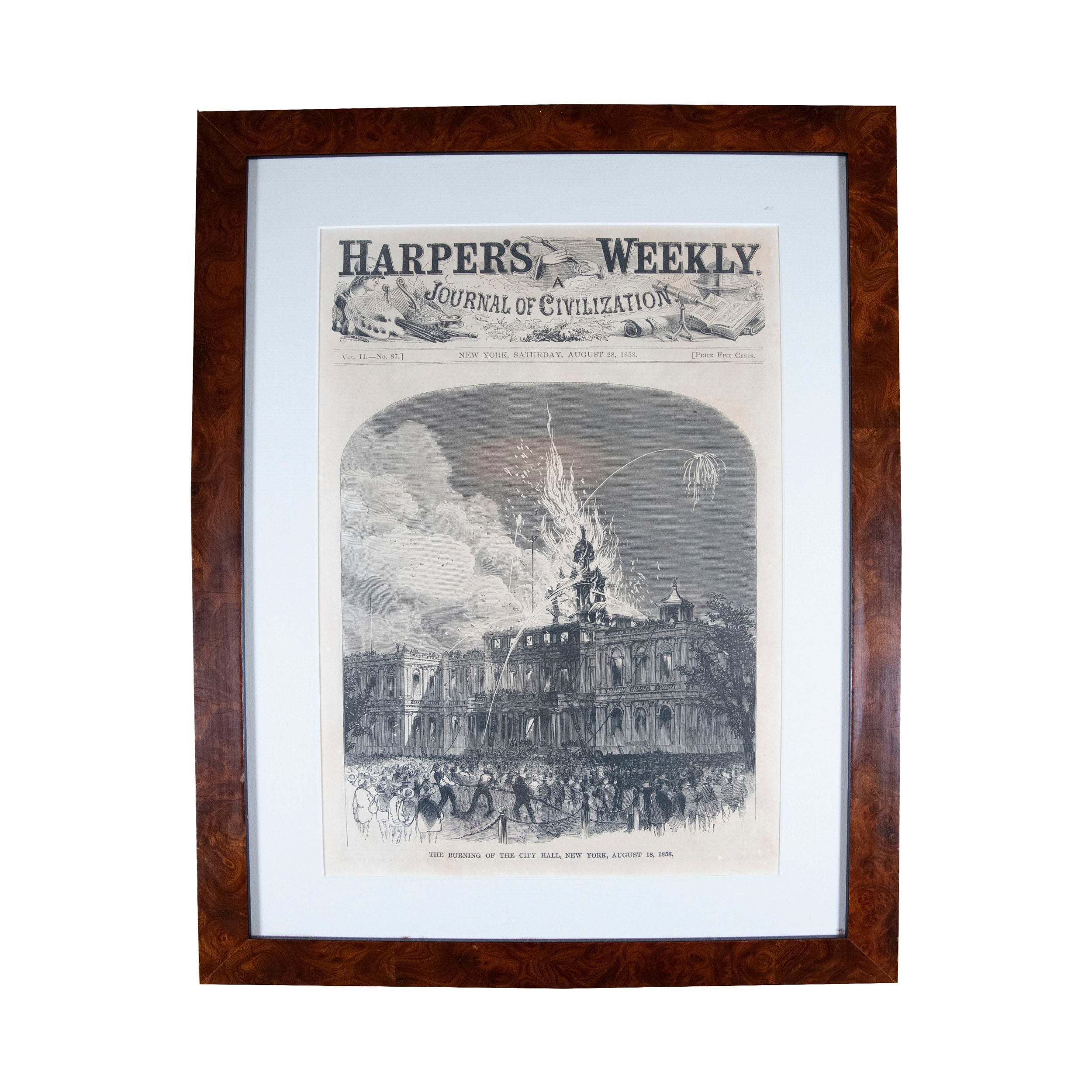 The Burning of The City Hall, New York