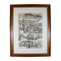 Framed Antique Harpers Weekly Print The Ice Industry of New York