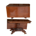 George III Mahogany Drop-Leaf Pedestal Dining Table