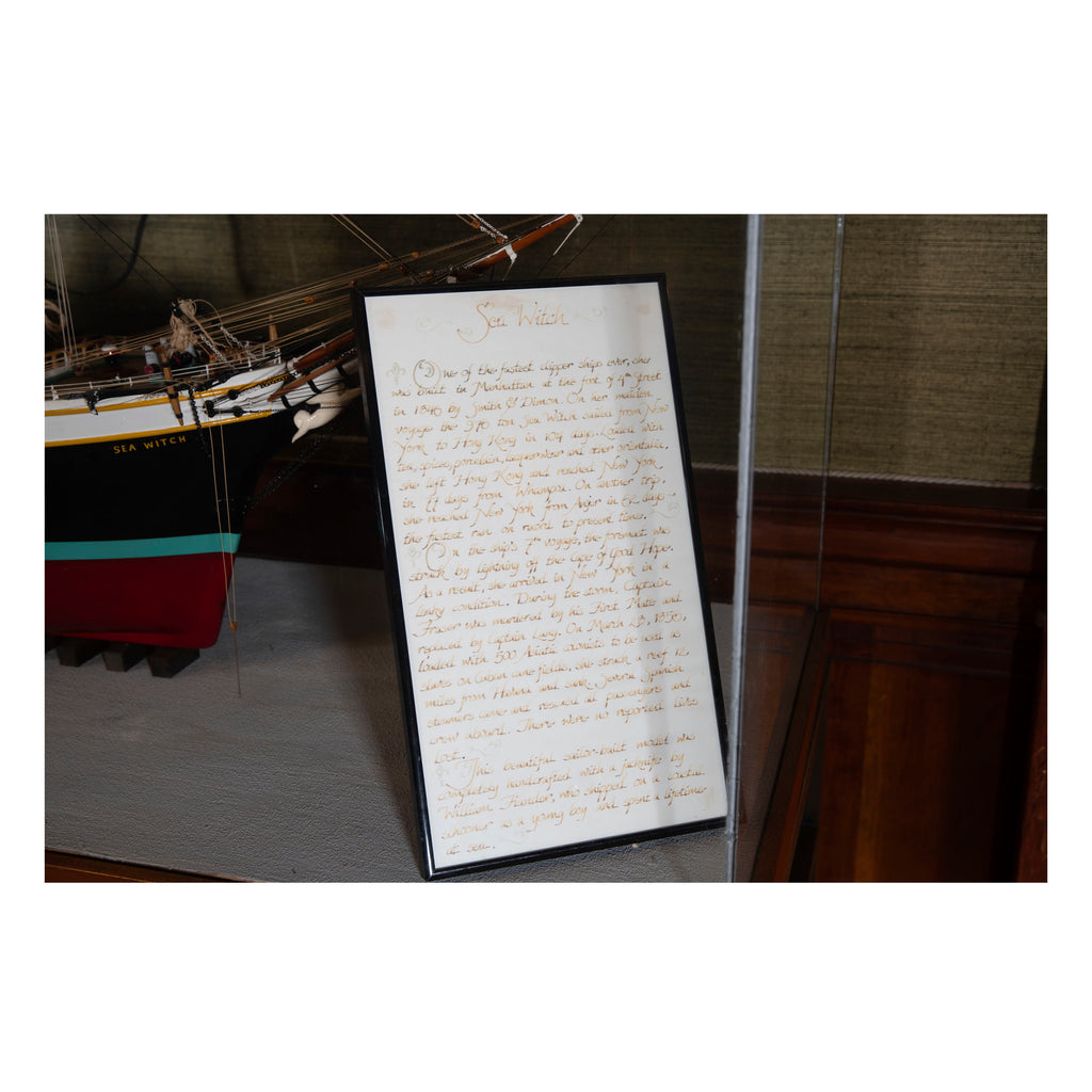 Handcrafted "Sea Witch" Clipper Ship Model with Custom Display Case & Stand