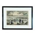 Vintage Framed Harper's Weekly Print: "New York Harbor from the Brooklyn Tower"