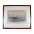 Framed Historical Print: Launch of the Steam Yacht Ross Winans
