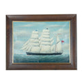 Vintage Ship Portrait Oil Painting British Clipper "Windrush"